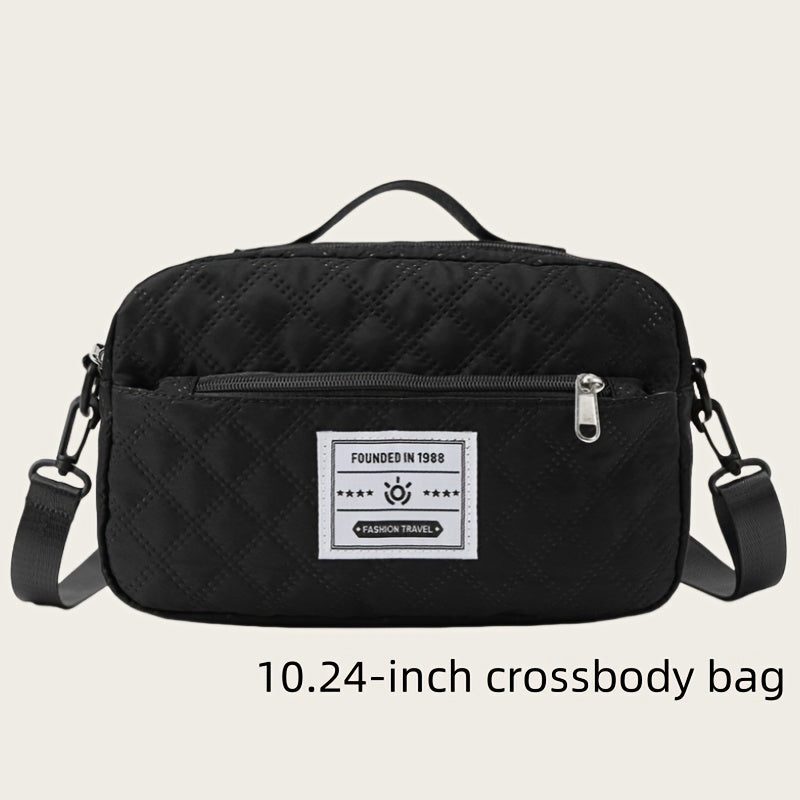 Lightweight Quilted Diamond Pattern Travel Backpack