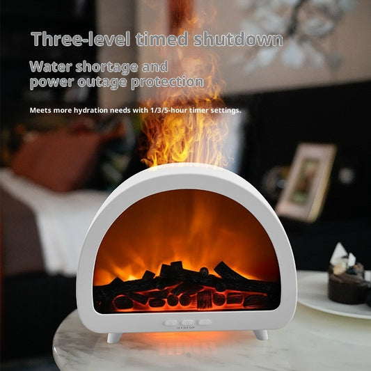 Machine d'aromathérapie à flamme de cheminée colorée avec télécommande