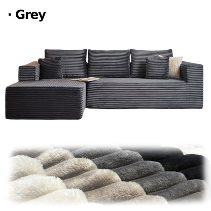 Oversized L Shaped Couch With Chaise  No Assembly Required