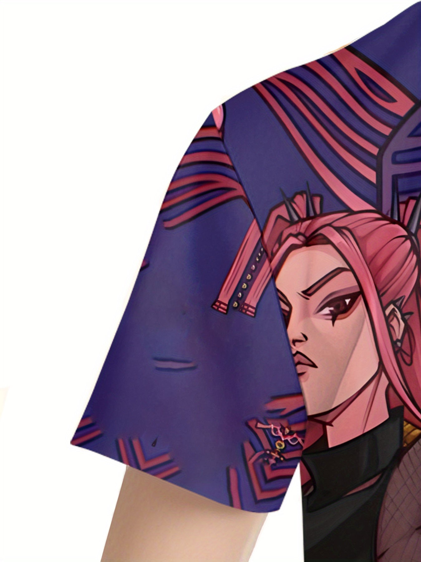 Girls' Anime Warrior 3D Digital Print T-Shirt -