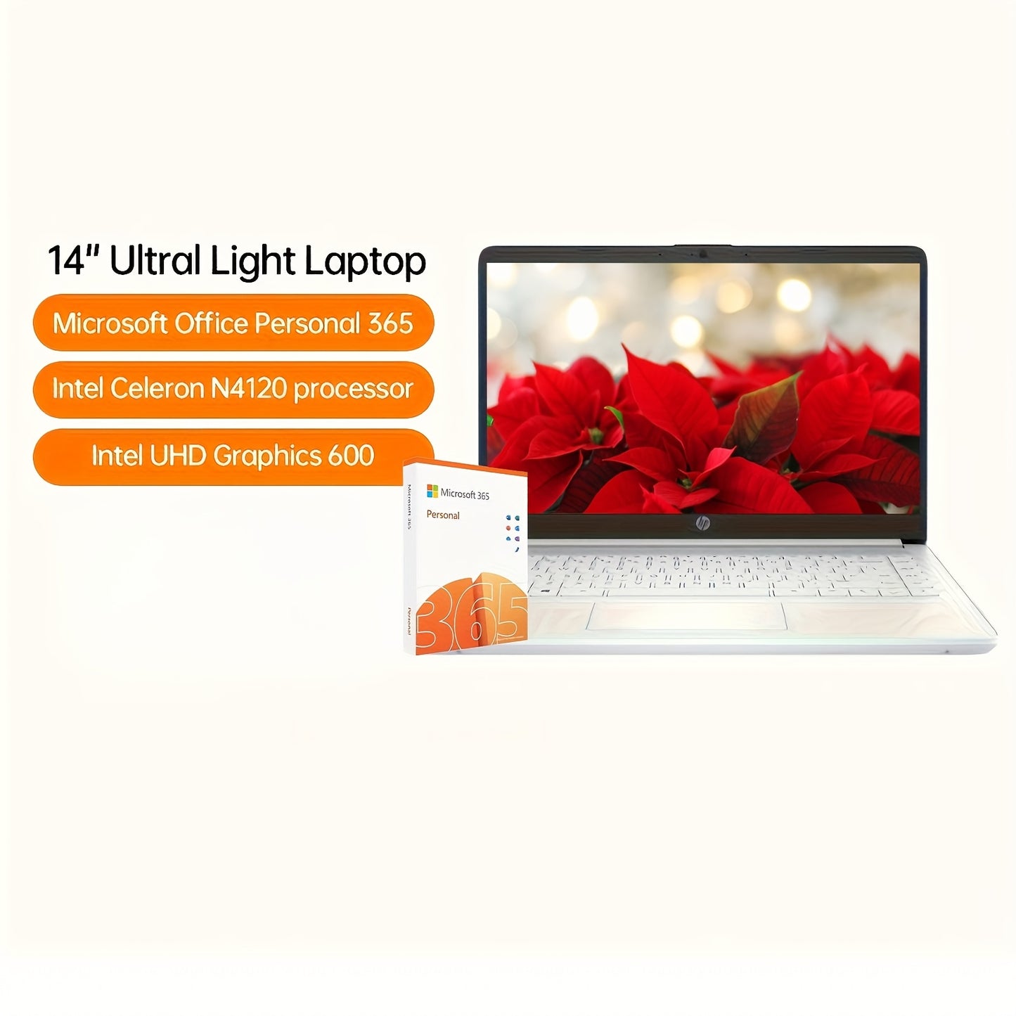 Ordinateur portable ultra léger 14" HP le plus récent pour étudiants et professionnels