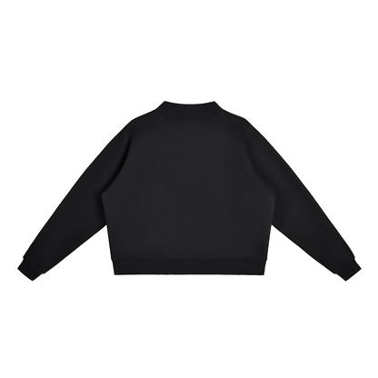 menterverse.shop Essential Fleece Mock-Neck Crew Sweatshirt