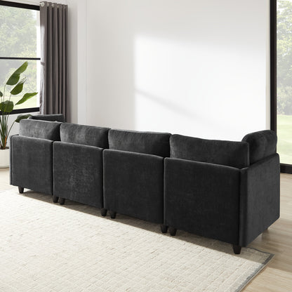 7-Seater Upholstered Sectional Sofa