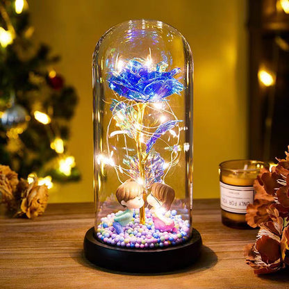 LED Eternal Rose in Glass Valentines Day Gift