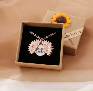Collier Tournesol "Tu es mon rayon de soleil"