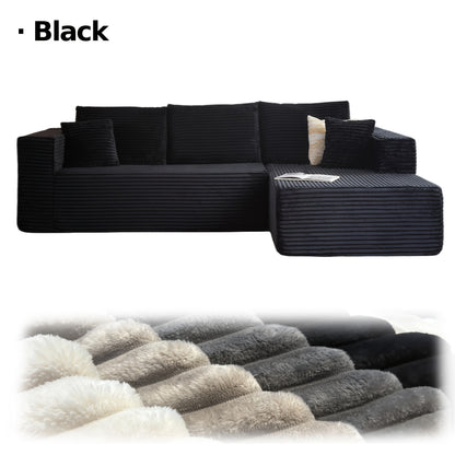 Oversized L Shaped Couch With Chaise  No Assembly Required