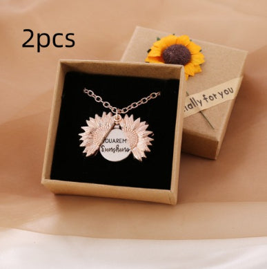 Collier Tournesol "Tu es mon rayon de soleil"