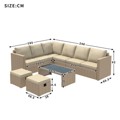 Garden Corner Outdoor Furniture with Coffee Table