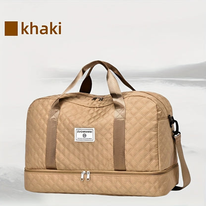 Large Capacity Lightweight Travel Tote Bag with Dry/Wet Separation