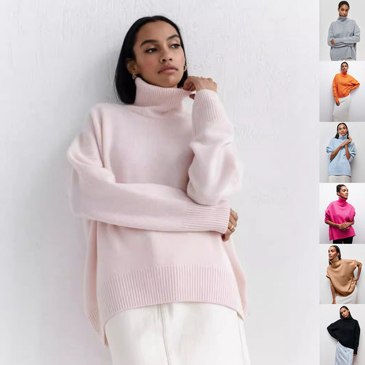 Pull col roulé d'hiver pour femme