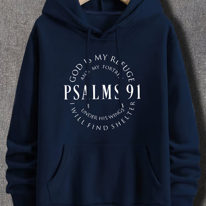 Psalms 91 Relief Motif Apparel Inspirational Hoodie