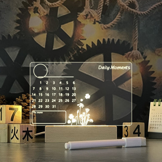Tableau lumineux de nuit LED créatif avec stylo