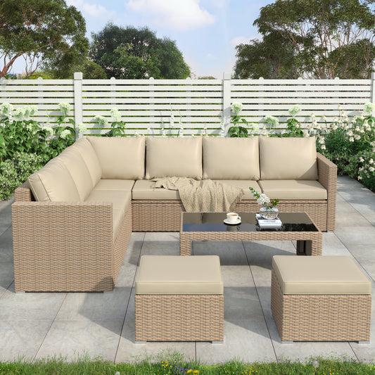 Meubles d'extérieur de coin de jardin avec table basse