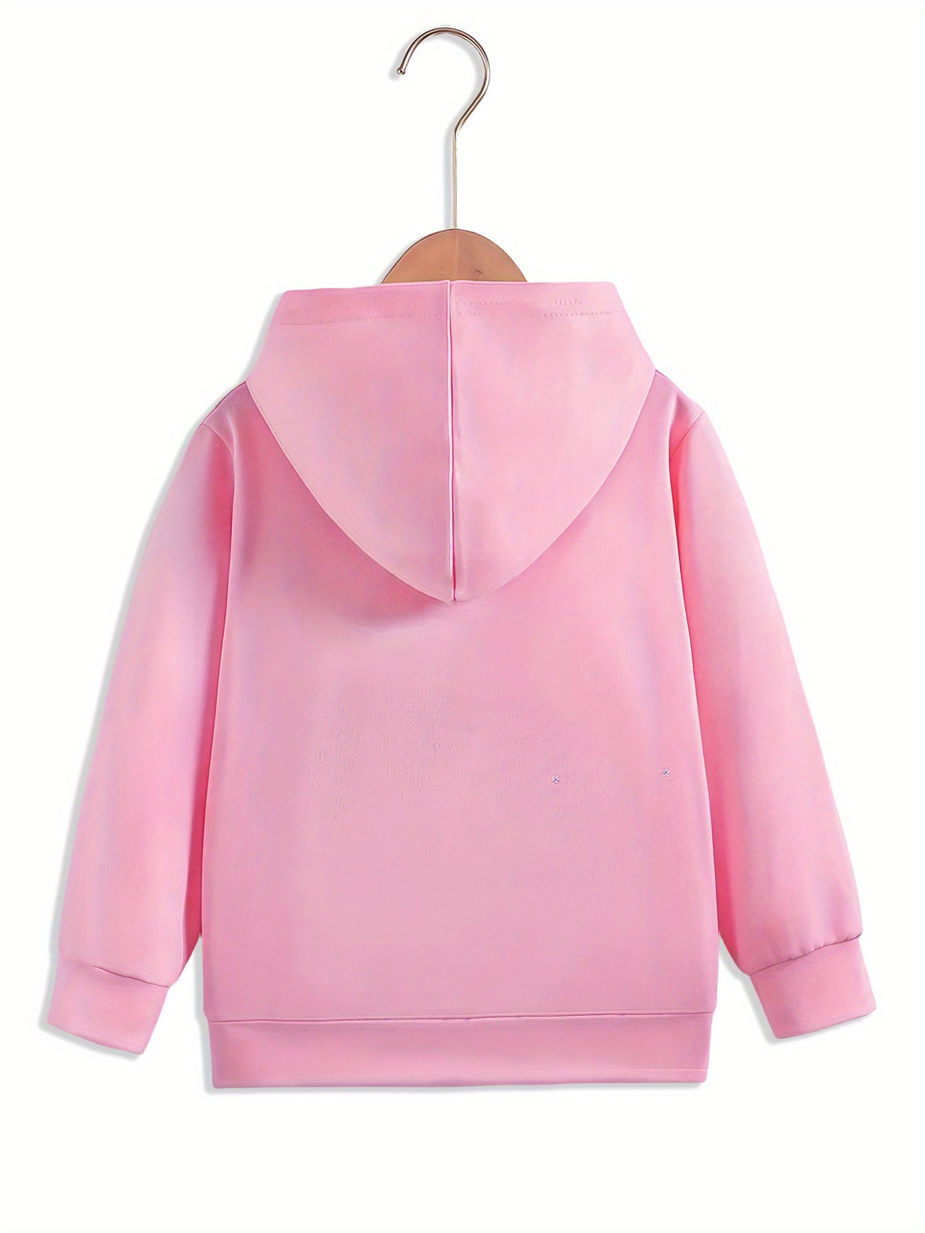 Girls' Autumn/Winter Hooded Sweatshirt  with "I'm Literally Just a Girl" Print & Pink Bow