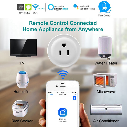 Prise intelligente sans fil Wi-Fi Alexa Google US