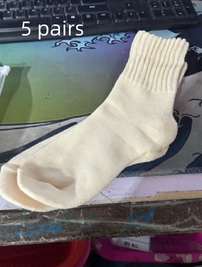 High Ribbed Knitted Sweat-Absorbent Winter Socks