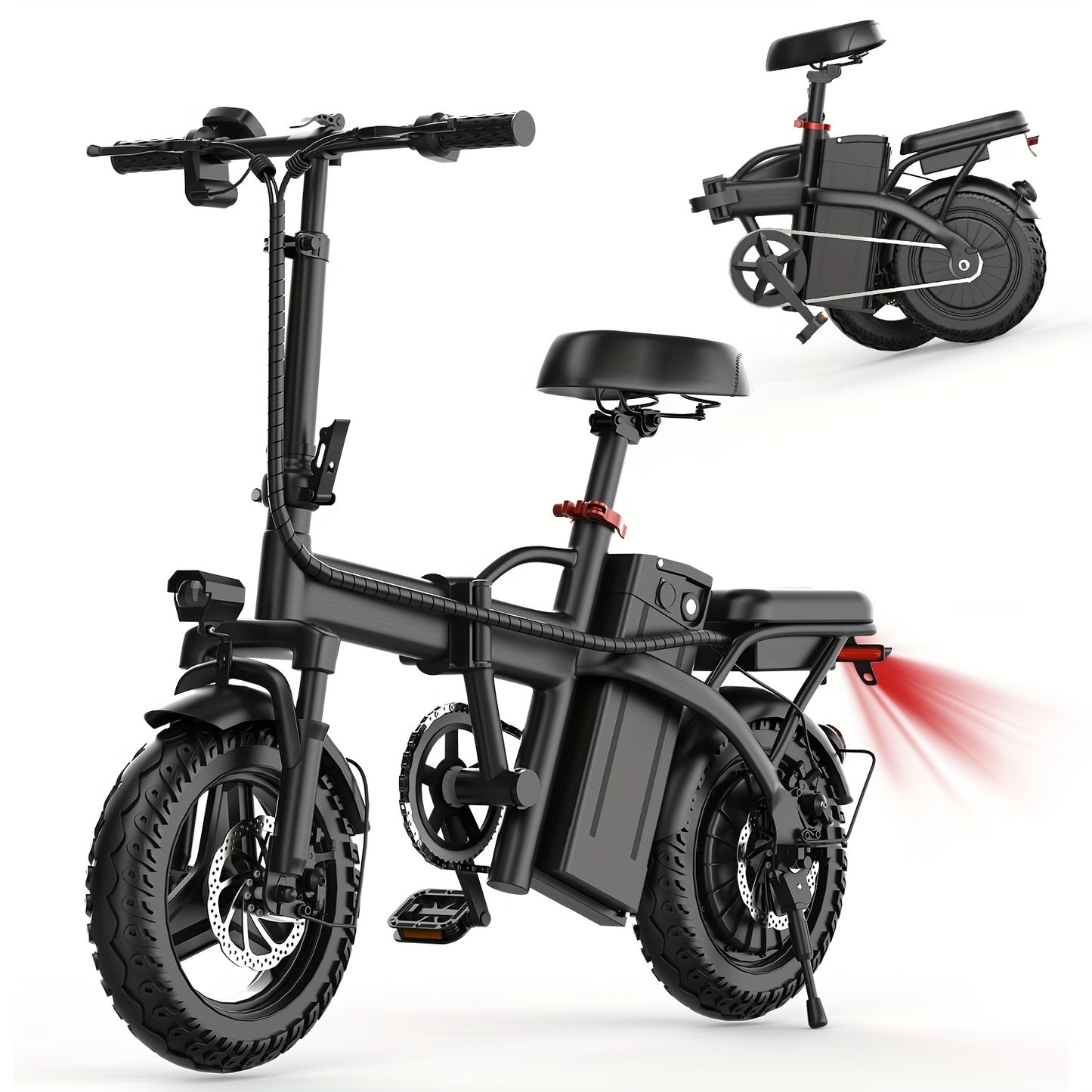 Vélo électrique pliant léger 500 W pour adultes