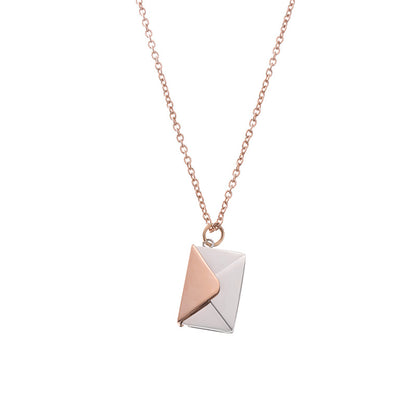 Simple Clavicle Chain Envelope Love Letter Necklace