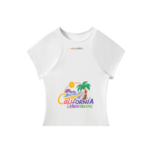 Dames Slim Fit T-shirt met Panelen