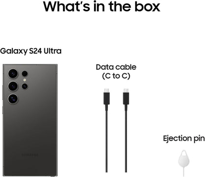 SAMSUNG Galaxy S24 Ultra 12 +512GB, Titanium Black Dual Sim, Unlocked