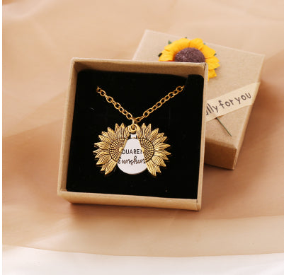 Collier Tournesol "Tu es mon rayon de soleil"