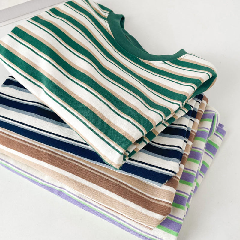 Children's Vintage Charlie Pom Pom Stripe  T-shirt