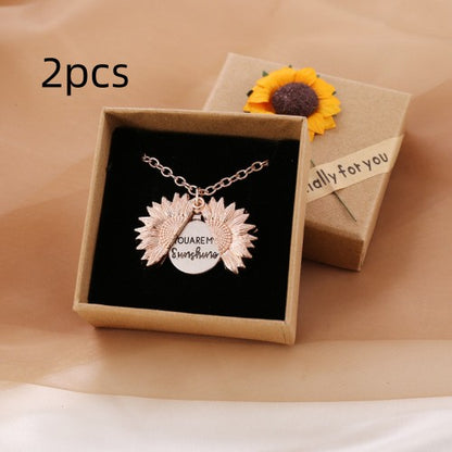 Collier Tournesol "Tu es mon rayon de soleil"