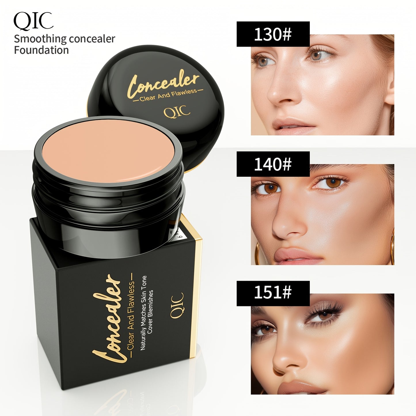 2pcs QIC Full Coverage Concealer Creams