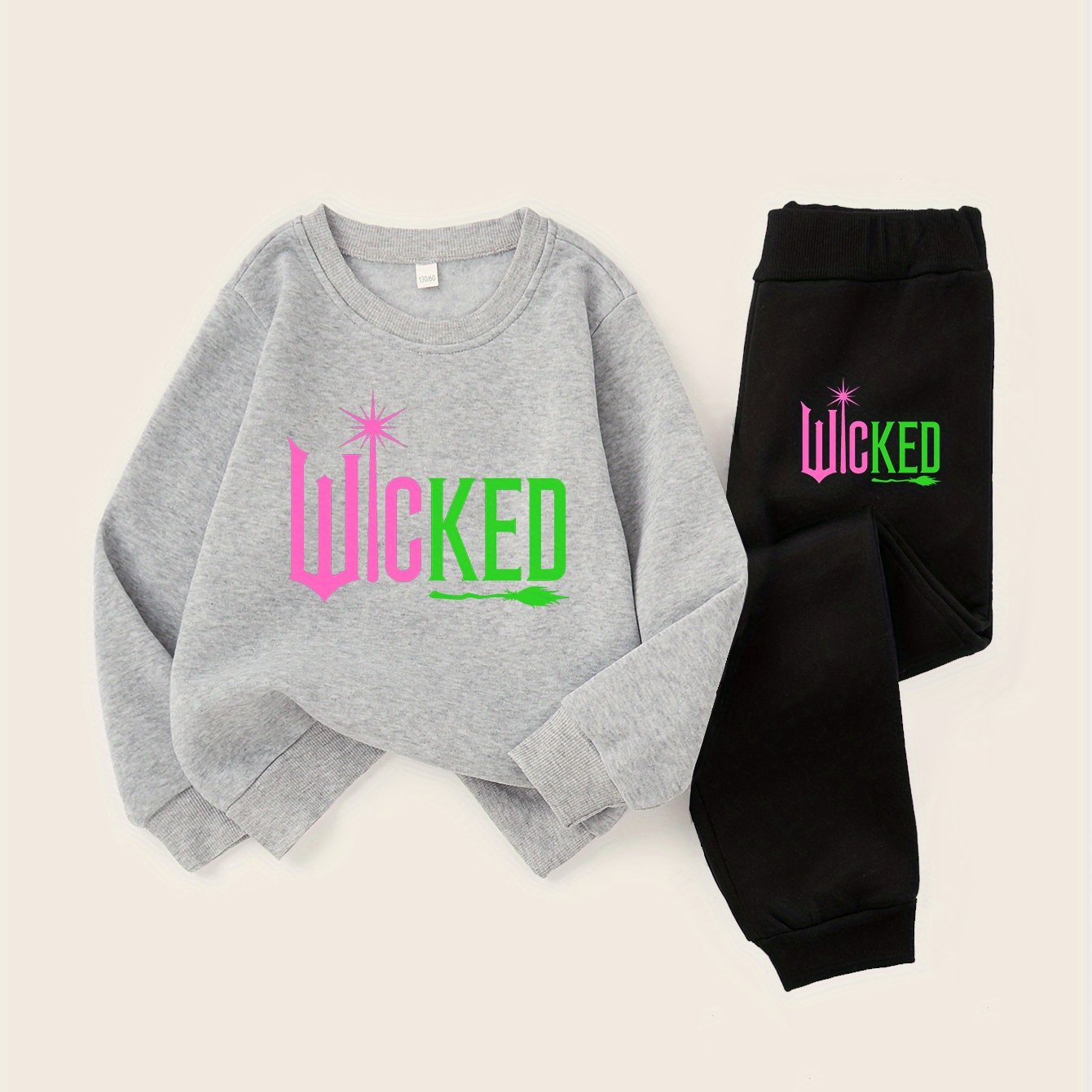 Wicked Wand and Broom Girls' Fashion Tracksuit Set