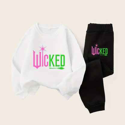 Wicked Wand and Broom Girls' Fashion Tracksuit Set