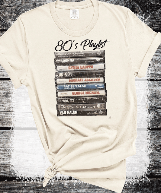 T-shirts unisexe style rétro années 80 90 musique, lecteur de cassette ou K7