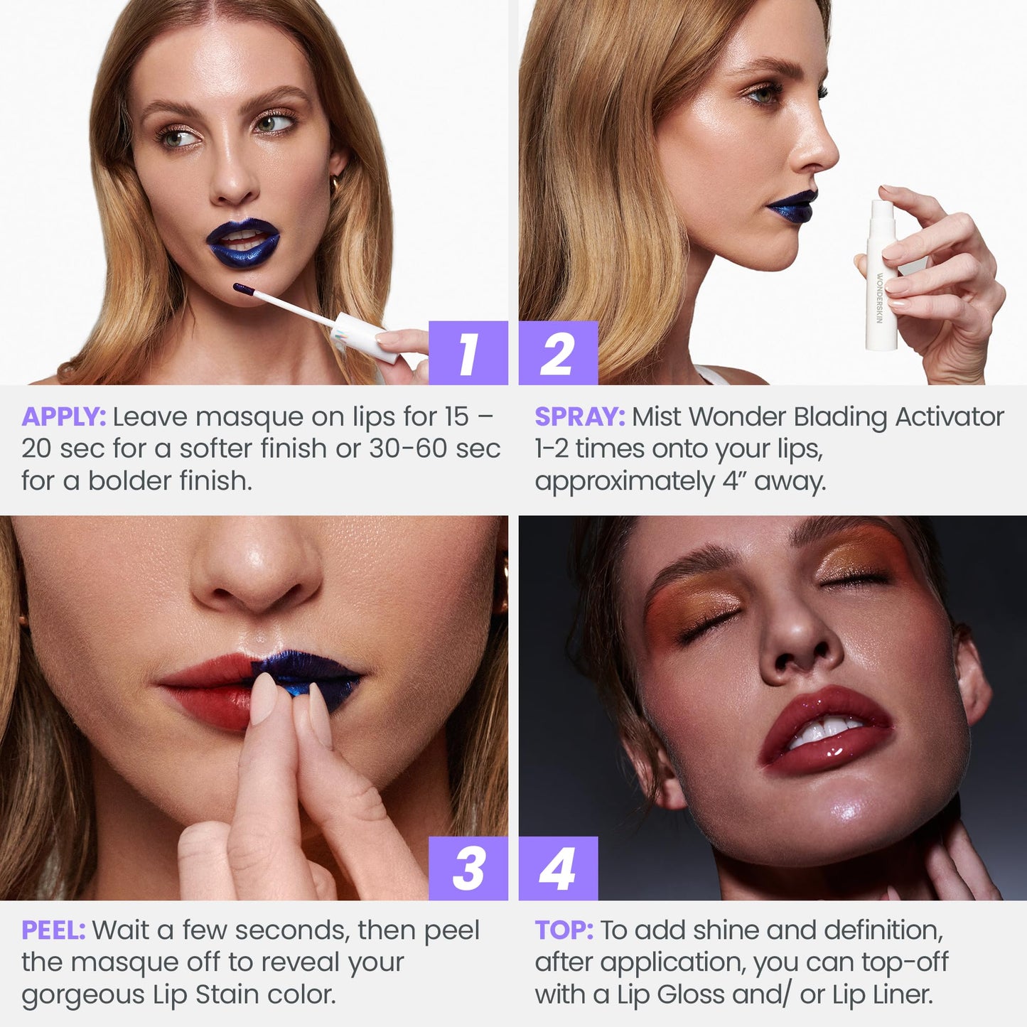 Wonderskin Wonder Blading All Day Lip Stain Peel Off Masque