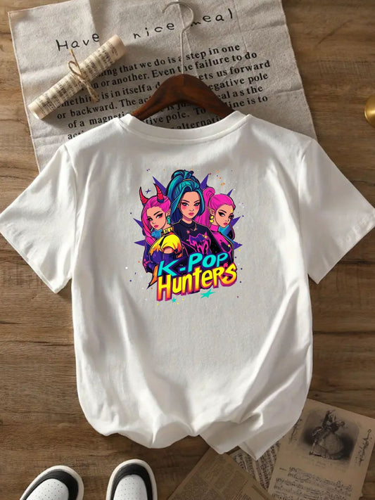 T-shirt graphique K-POP pour femmes