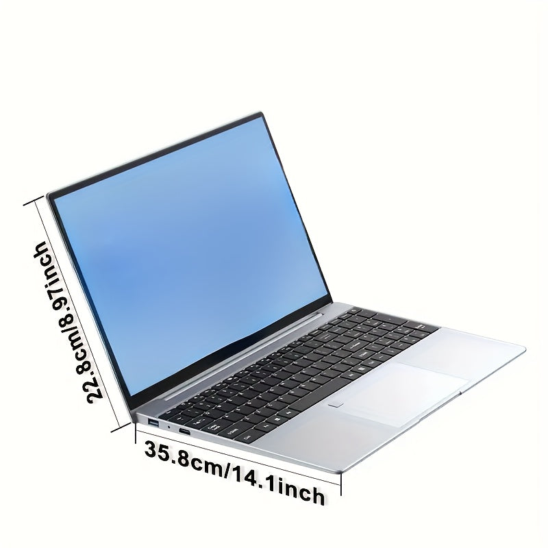 Ordinateur portable grand écran 15,6 pouces 2025 avec 16 Go de RAM