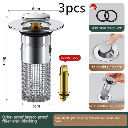 Pop-Up Sink Drains Filter