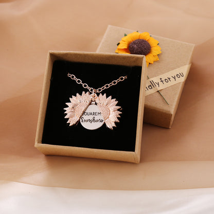 Collier Tournesol "Tu es mon rayon de soleil"