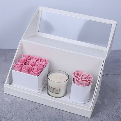 Eternal Rose and Aromatherapy Candle Valentine's Day Set