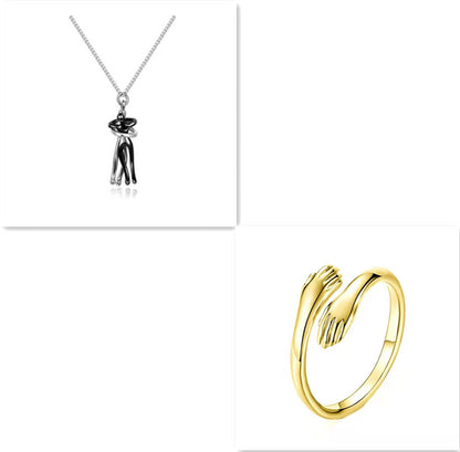 Couple Love Hug Unisex Necklace