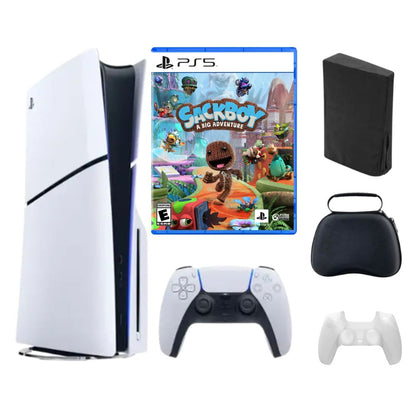 Sony - PlayStation 5 Slim Disc Bundle with Sackboy Game and Accessories