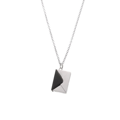 Simple Clavicle Chain Envelope Love Letter Necklace