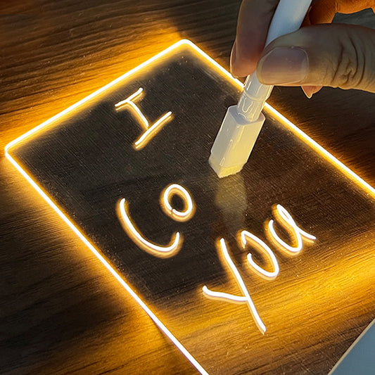 Tableau lumineux de nuit LED créatif avec stylo