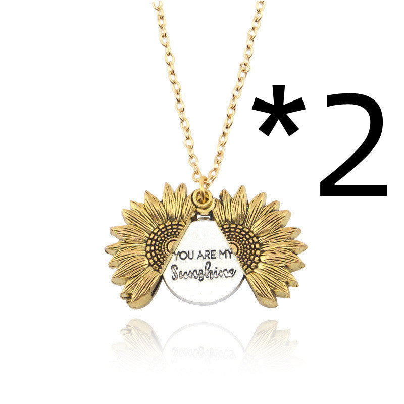 Collier Tournesol "Tu es mon rayon de soleil"