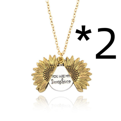 Collier Tournesol "Tu es mon rayon de soleil"