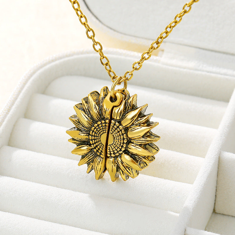 Collier Tournesol "Tu es mon rayon de soleil"