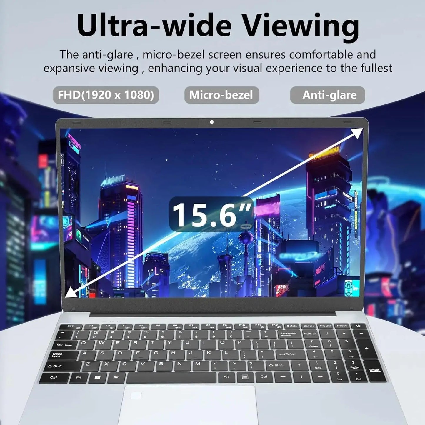 2026 15.6" Windows 11 Pro Laptop Computer with Intel Core and Fingerprint Unlock