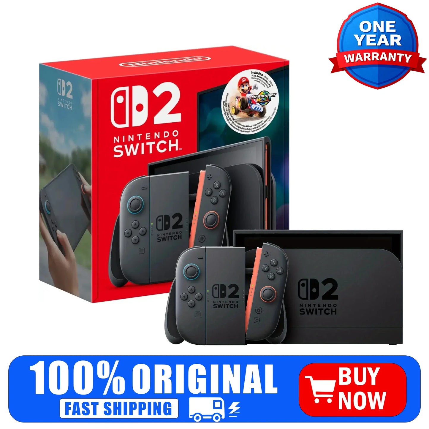 Nintendo Switch 2 Multi Standard And Mario Kart World Bundle