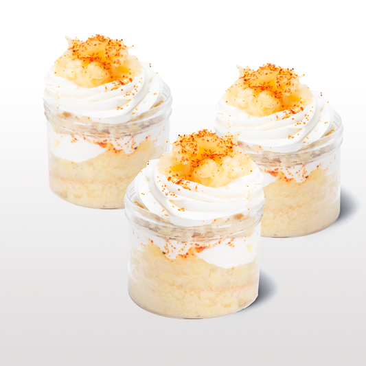 Pot de gâteau au rhum, ananas et noix de coco