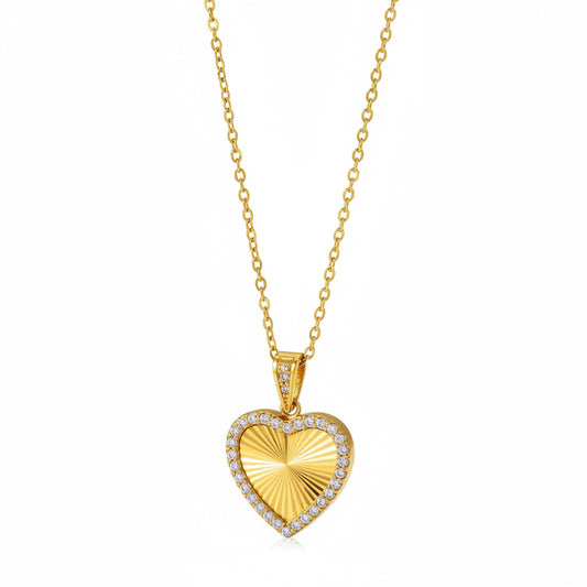 Collier Cœur Pavé