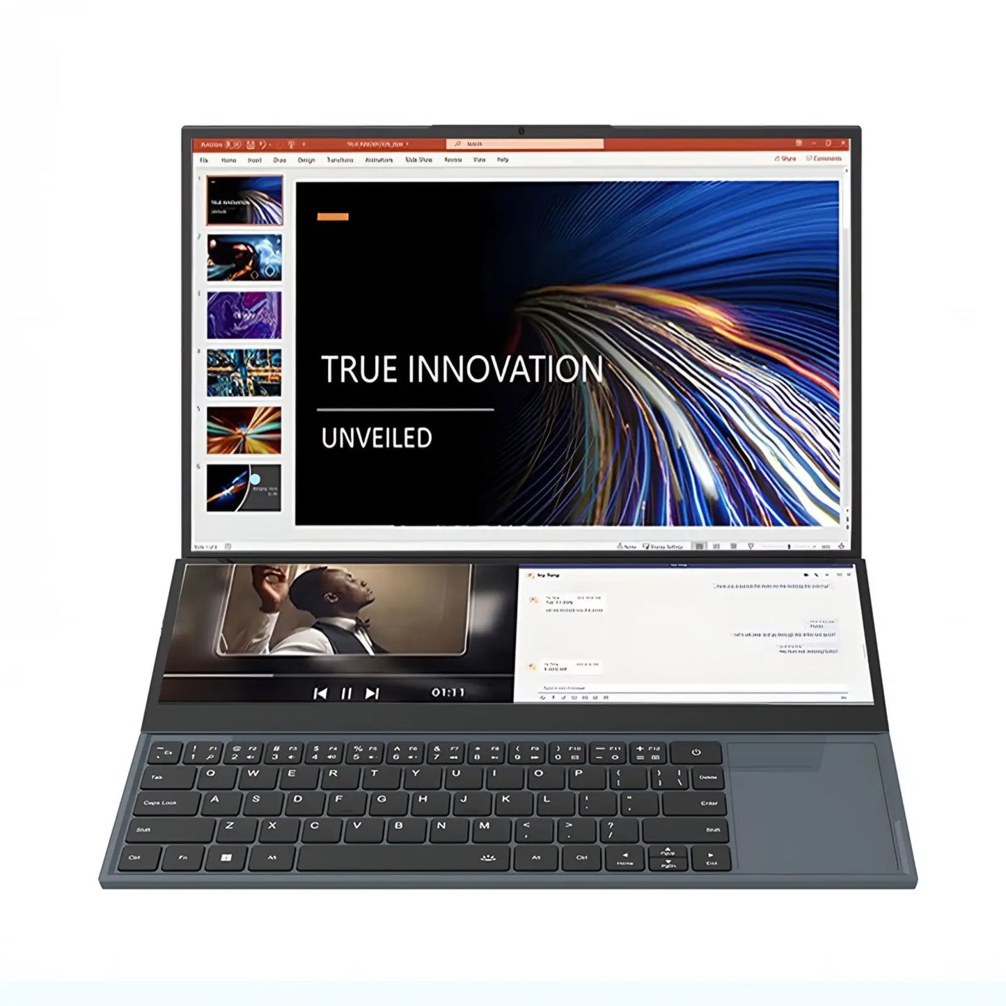 16-Inch Dual-Screen Touch Gaming Laptop, Intel Core i7, 16GB RAM, 512GB SSD