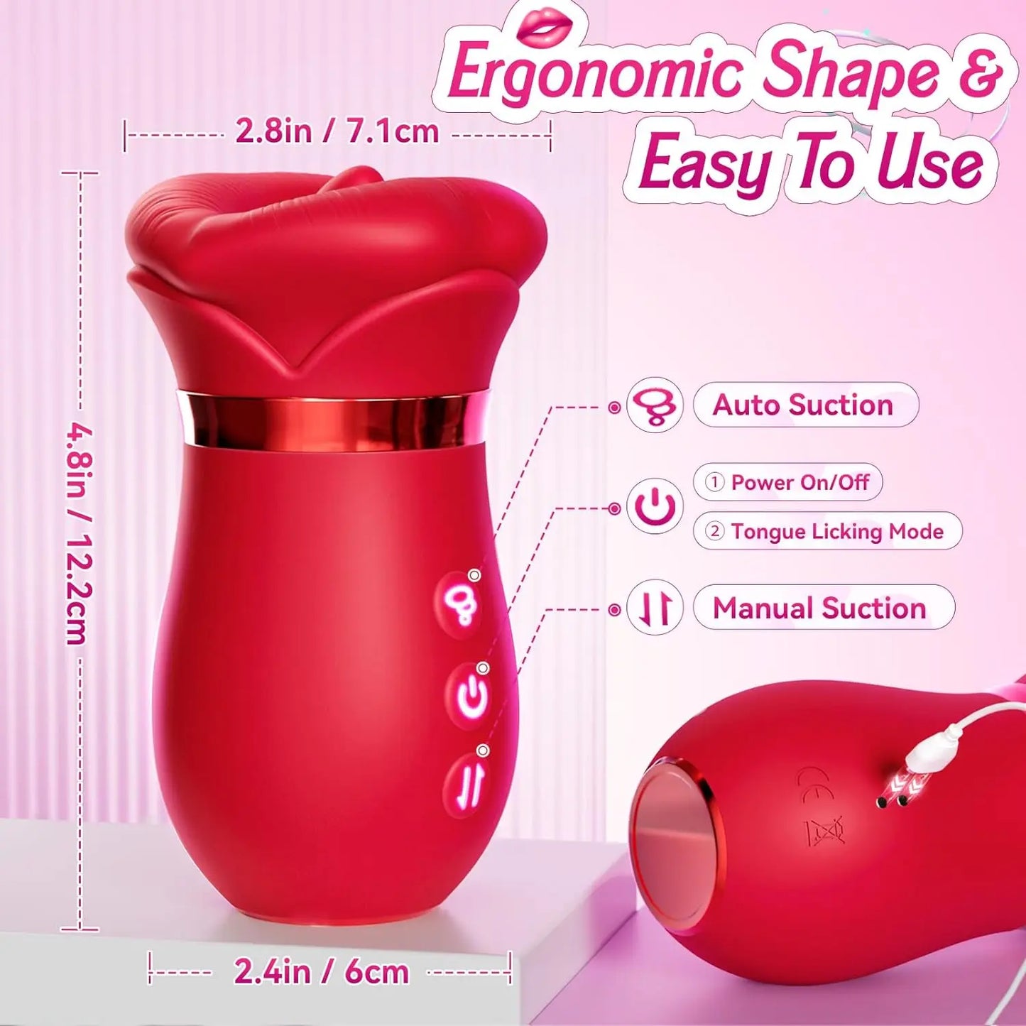 10 Tongue Licking Rose Toy